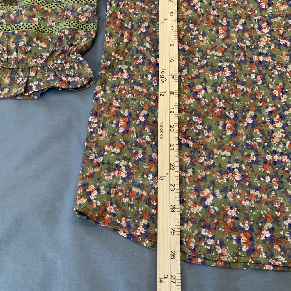 NWT BEACON APPAREL Floral Boho‎ Tunic Blouse 3/4 Sleeve Size 1X Hippy Peace Love - Picture 6 of 8
